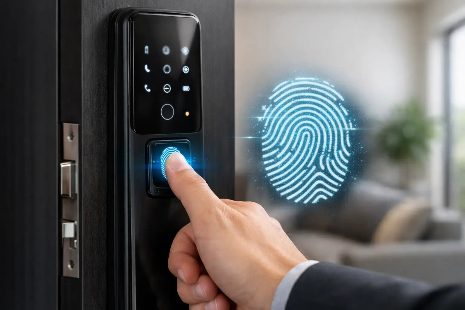 Biometric Door Lock With Fingerprint Guide