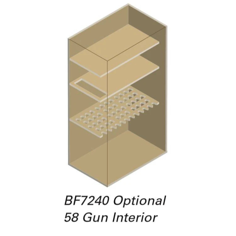 AMSEC BFII7240 Gun Safe | UL RSC II Certified | 2 Hour Fire Rating | 60 Gun Capacity