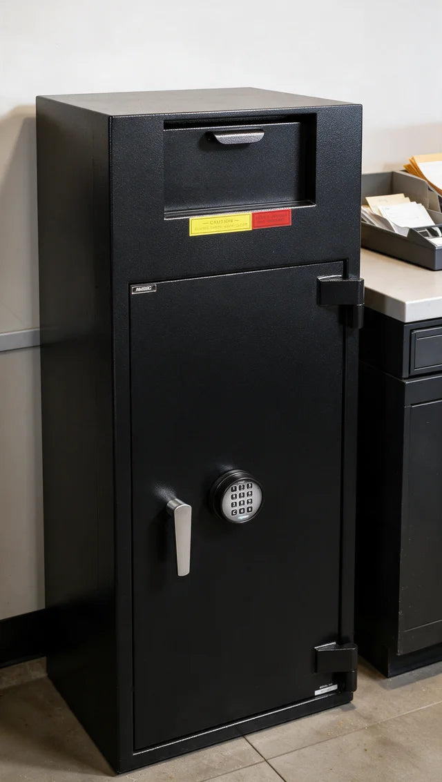 AMSEC BWB4020FLE1 Wide Body Depository Safe | B-Rated | UL Listed Type 1 Electronic Lock | 5.63 Cubic Feet