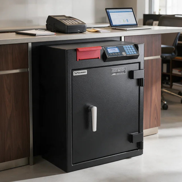 AMSEC RMM2620SW-R Cash Management Safe | B-Rated | Interior Locker | 4.6 Cubic Feet