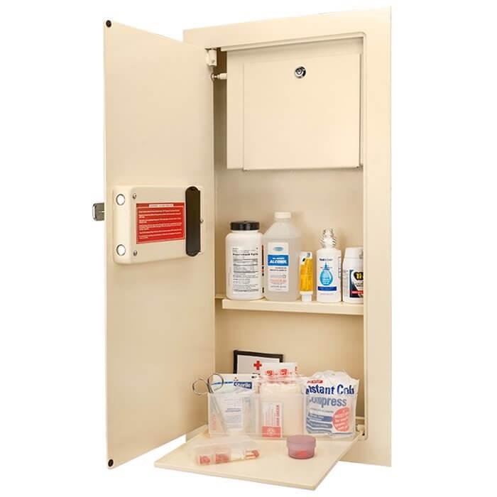 Barska Ax12880 Biometric Wall Safe White Left Hand Swing