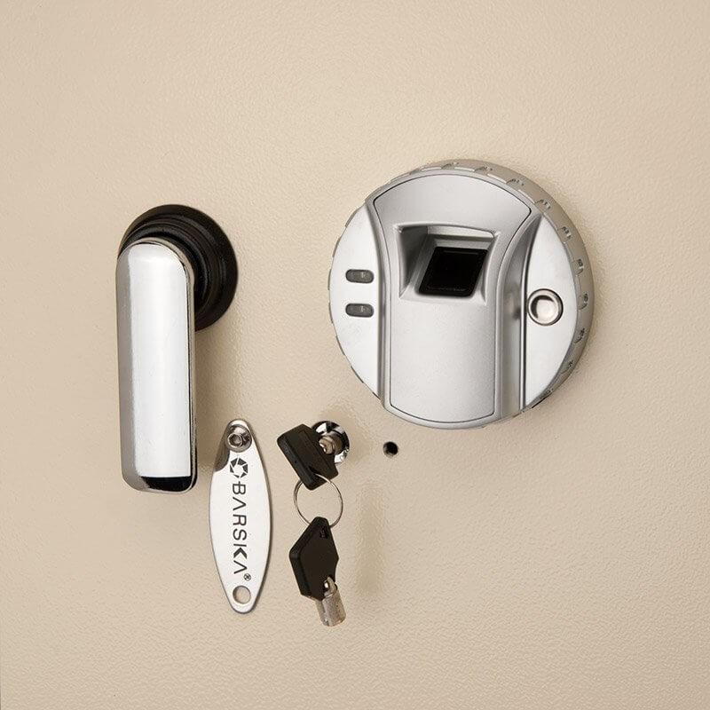 Barska Ax12880 Biometric Wall Safe White Left Hand Swing