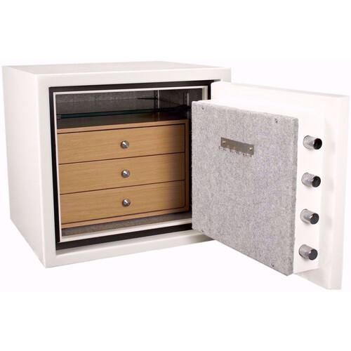 Barska Ax13616 Keypad Fireproof Jewelry Safe - White