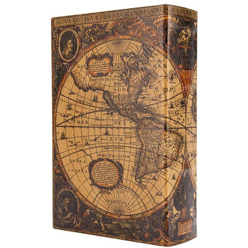Barska Cb12480 Antique Map Book Lock Box With Key Lock