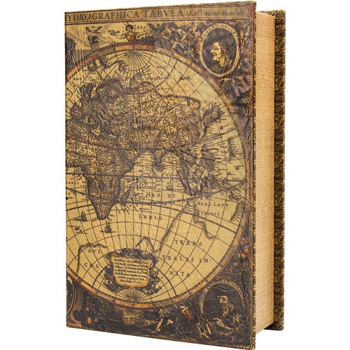 Barska Cb12480 Antique Map Book Lock Box With Key Lock