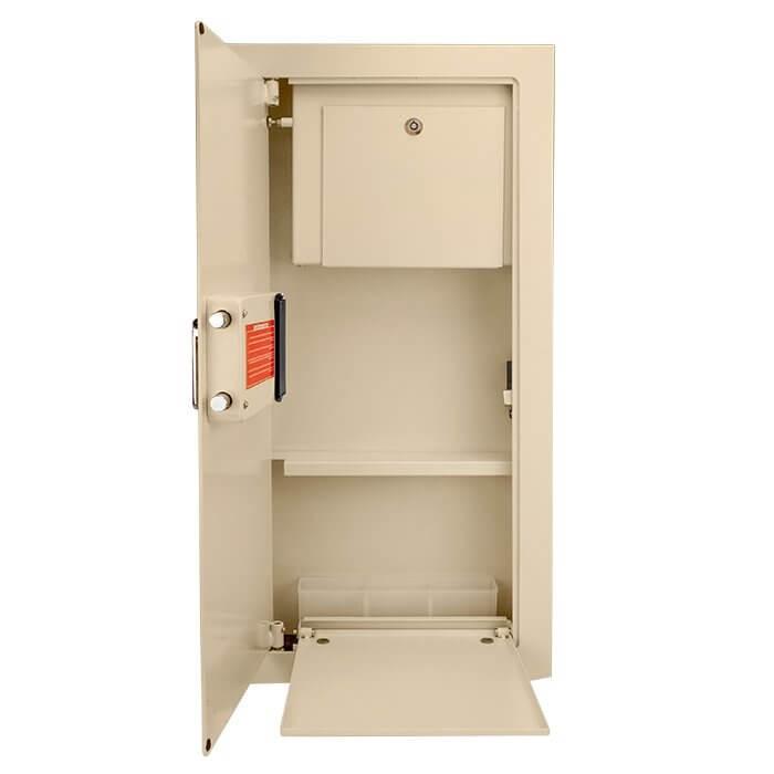 Barska AX12880 Biometric Wall Safe (Left or Right Hand Swing) | Biometric & Key Lock