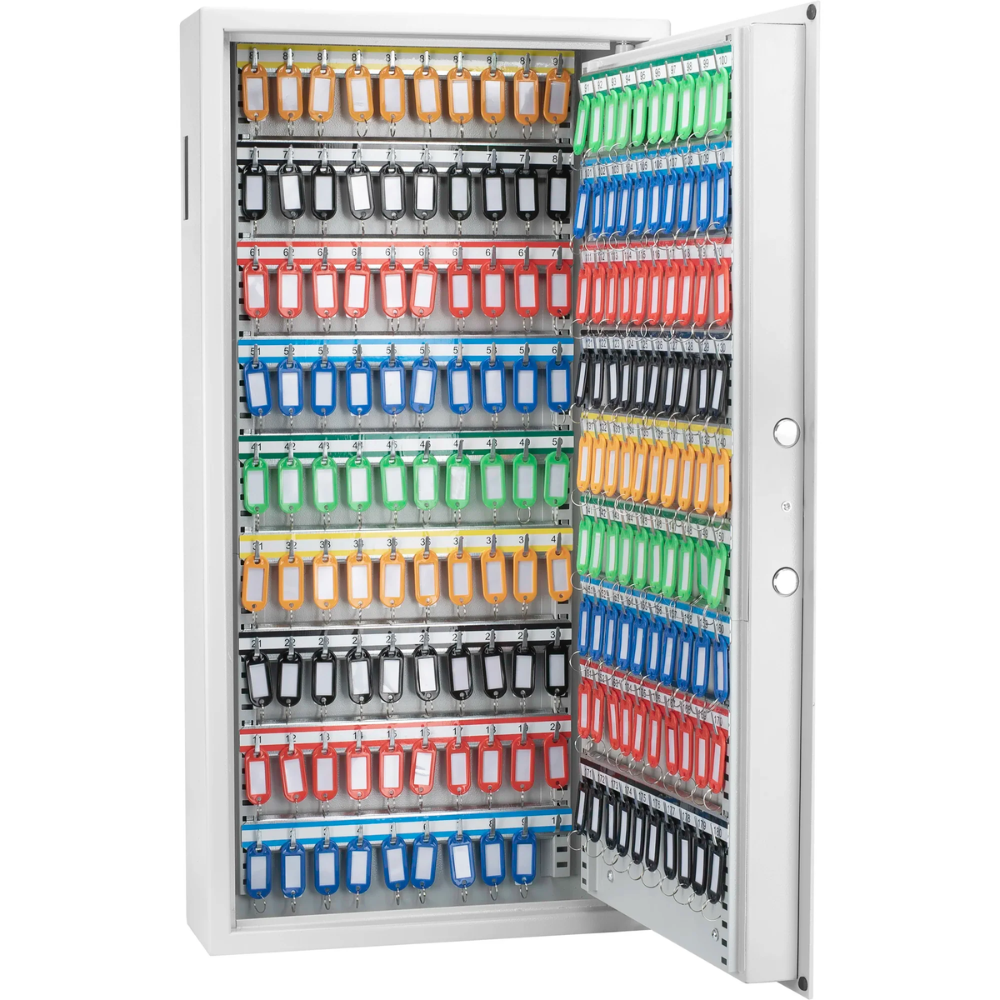 Barska AX13350 180 Keys Keypad Wall Key Cabinet White | Keypad & Key Lock