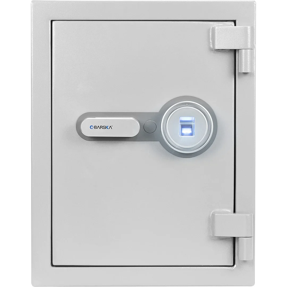 Barska AX13494 1.64 Cu. Ft. Biometric Fireproof Safe Gray | Biometric & Key Lock | 30 Minute Fire Rating