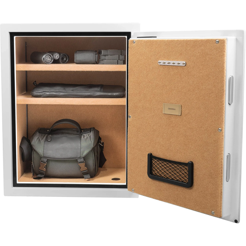 Barska AX13496 Biometric Fireproof Safe - White | Biometric & Key Lock Type | 30 Minutes Fire Rating
