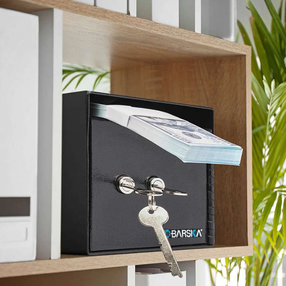 Barska AX13708 Dual Key Under Counter Safe | Key Lock