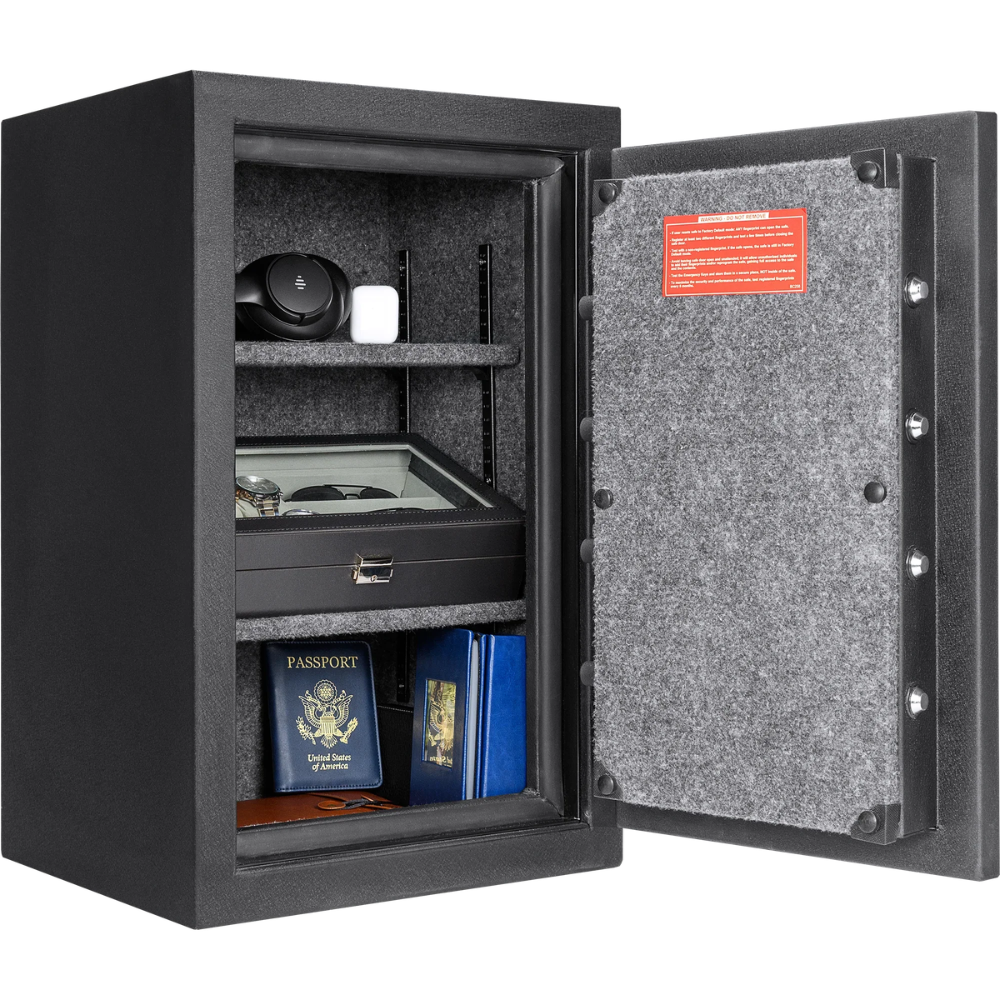 Barska AX13744 Biometric Keypad Fire Resistant Safe | Biometric Keypad & Key Lock | 30 Minute Fire Rating