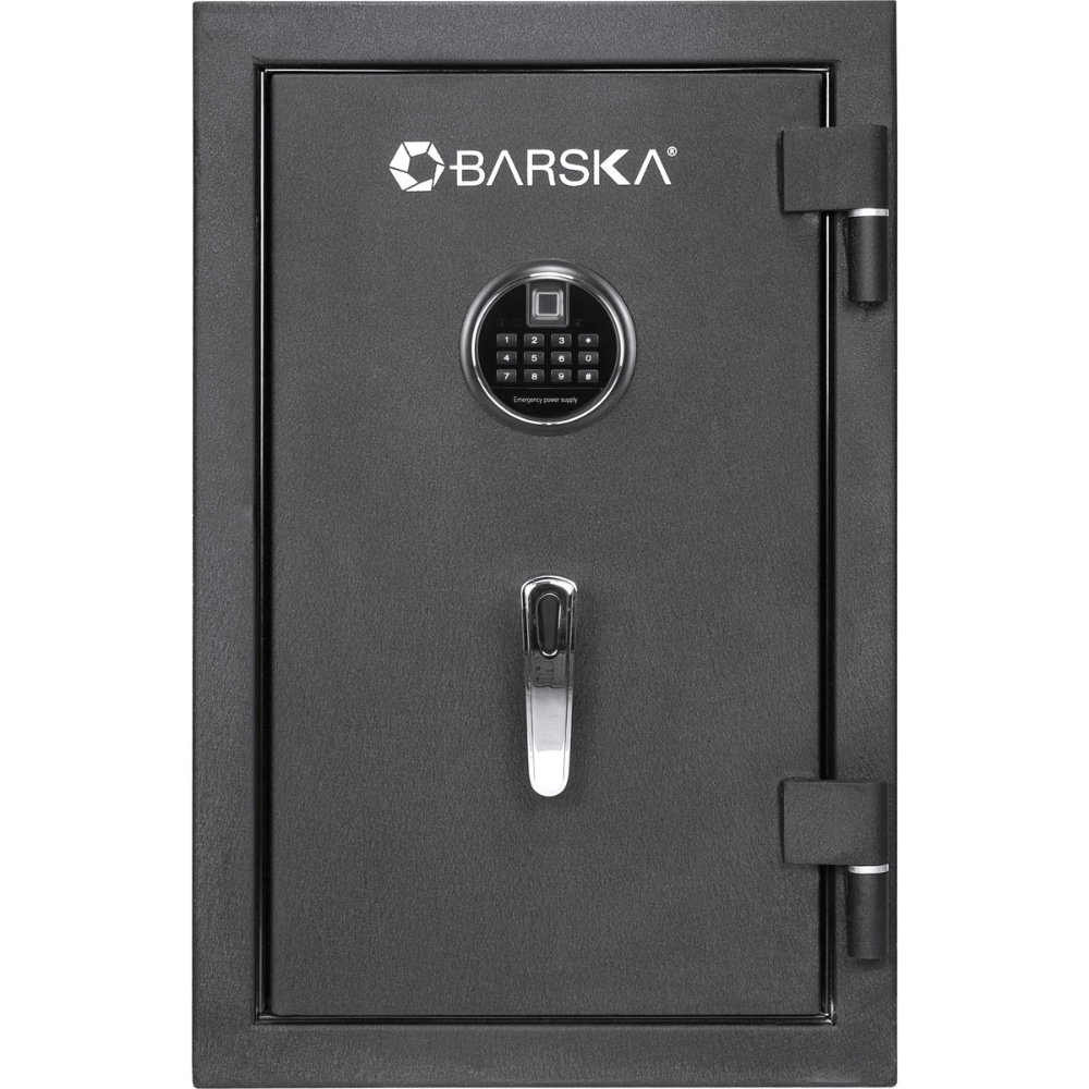 Barska AX13744 Biometric Keypad Fire Resistant Safe | Biometric Keypad & Key Lock | 30 Minute Fire Rating