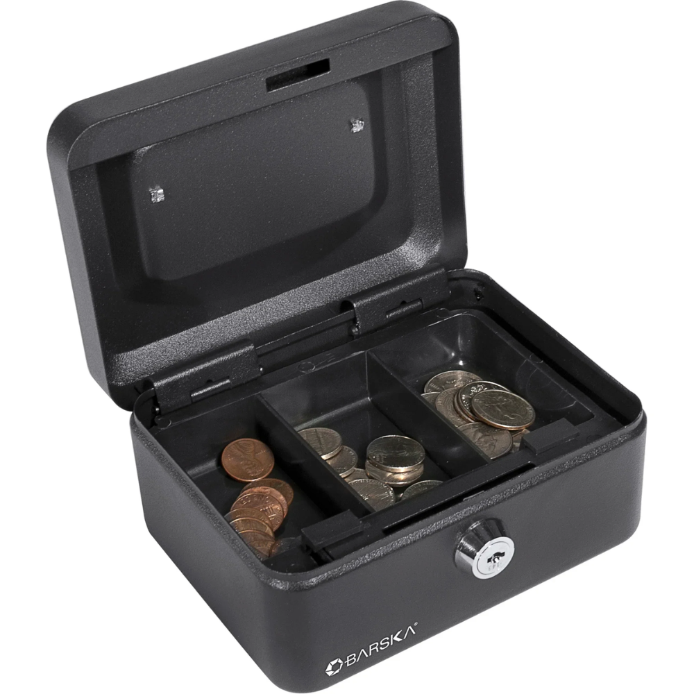 Barska CB11828 6" Cash Box with Key Lock