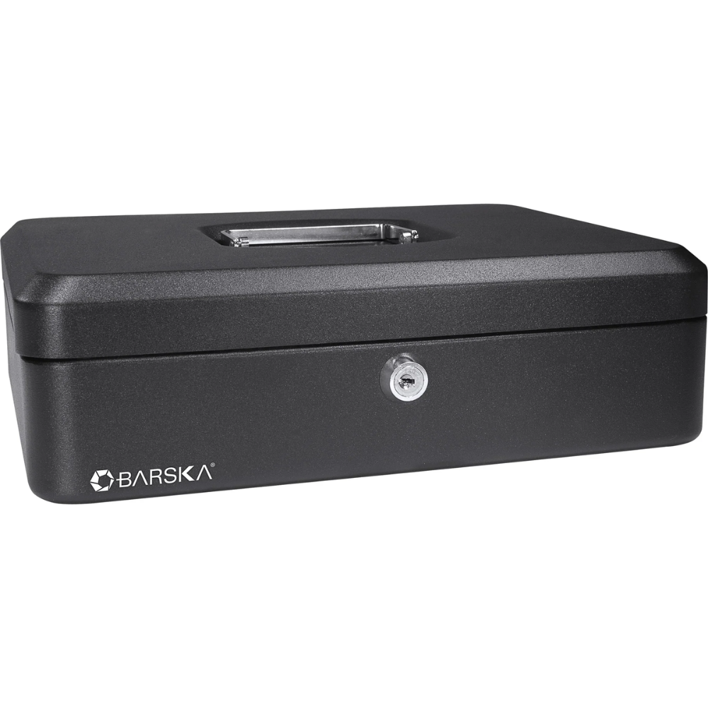Barska CB11834 12" Cash Box with Key Lock