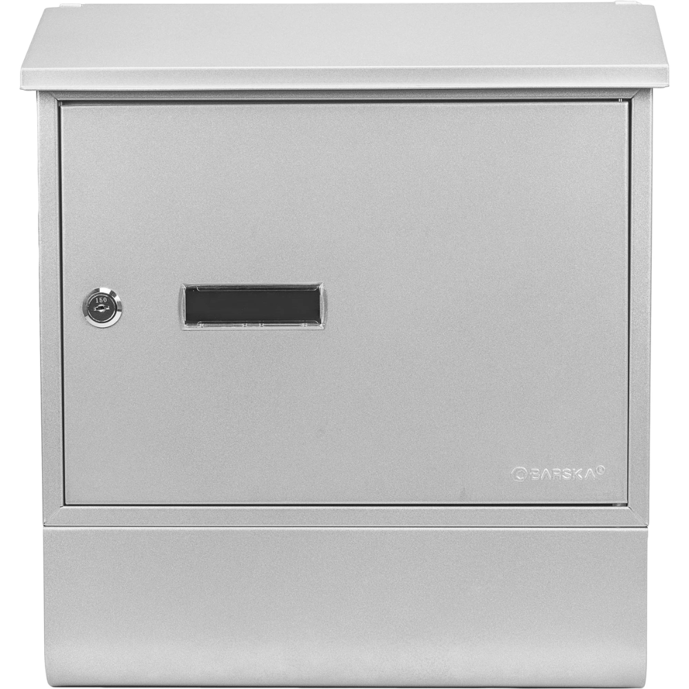 Barska CB13698 Contemporary Wall Mount Mailbox with Newspaper Bucket | Key Lock