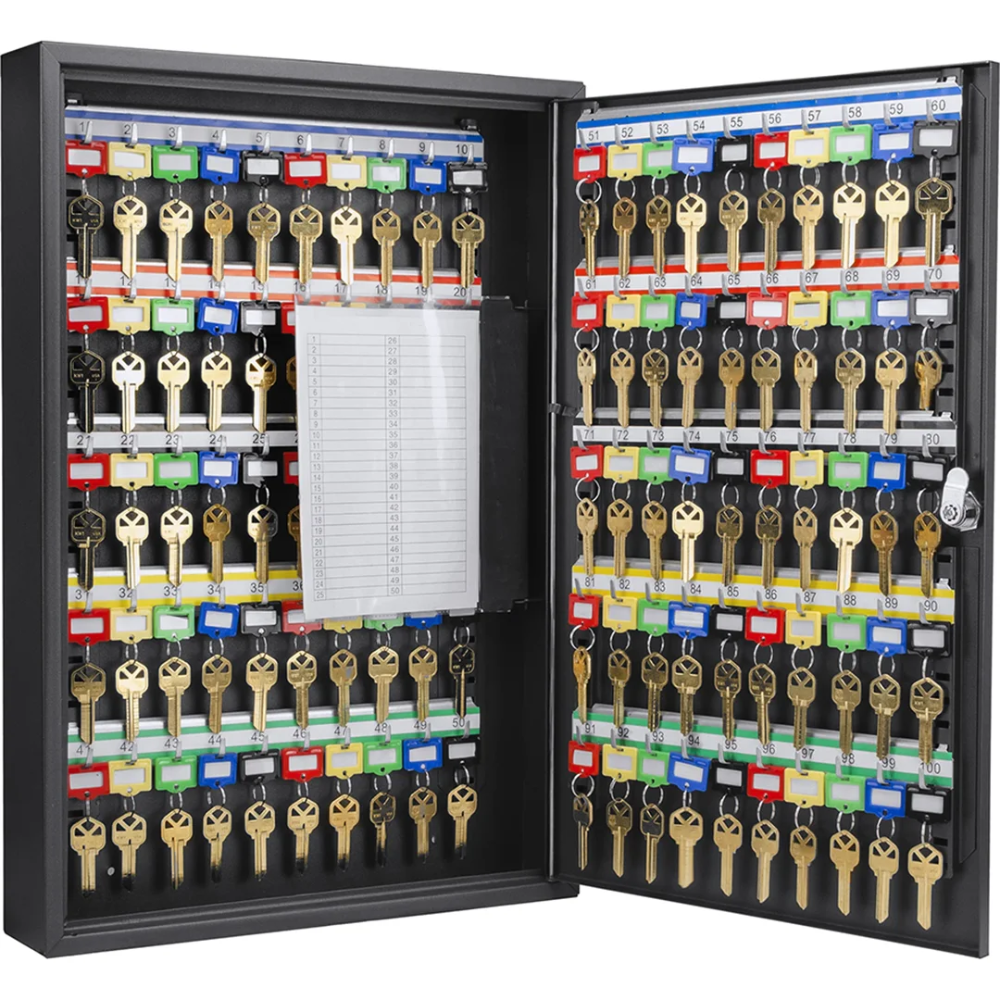 Barska Cb12964 100 Key Cabinet Adjustable Lock Box With Key Lock Black