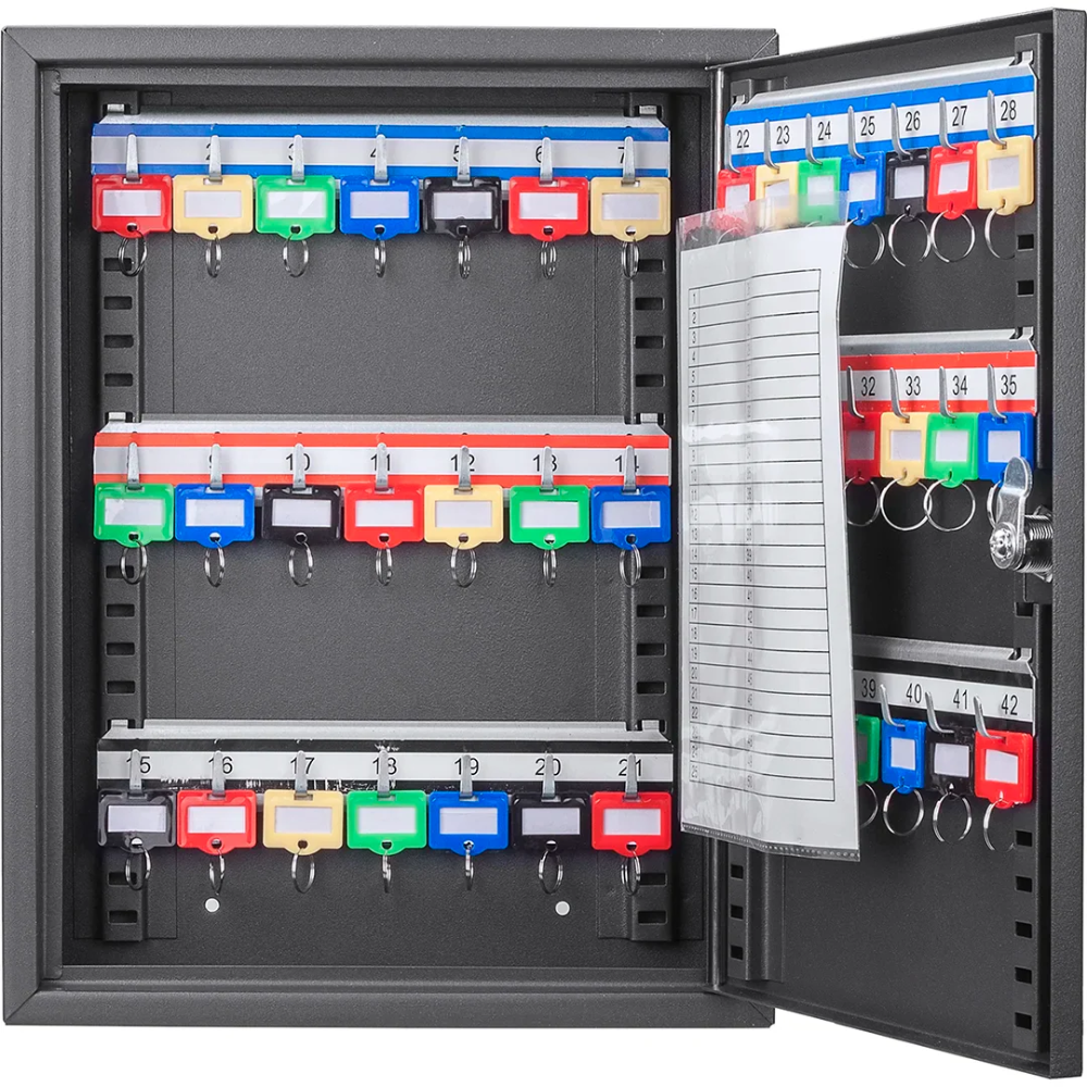 Barska Cb13232 42 Keys Adjustable Key Lock Box Black | Key Lock