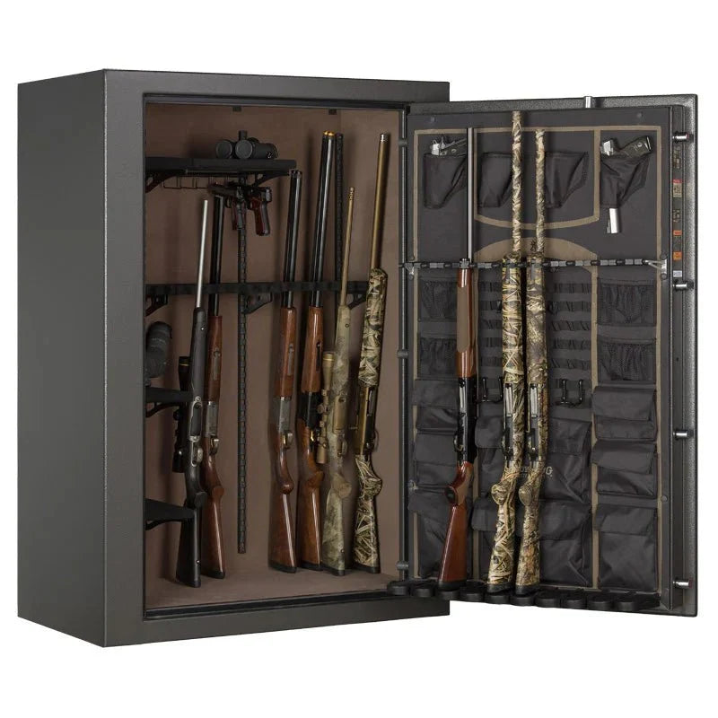 Browning HG49 HAWG Sporter 49-Gun Safe — open interior with example firearms