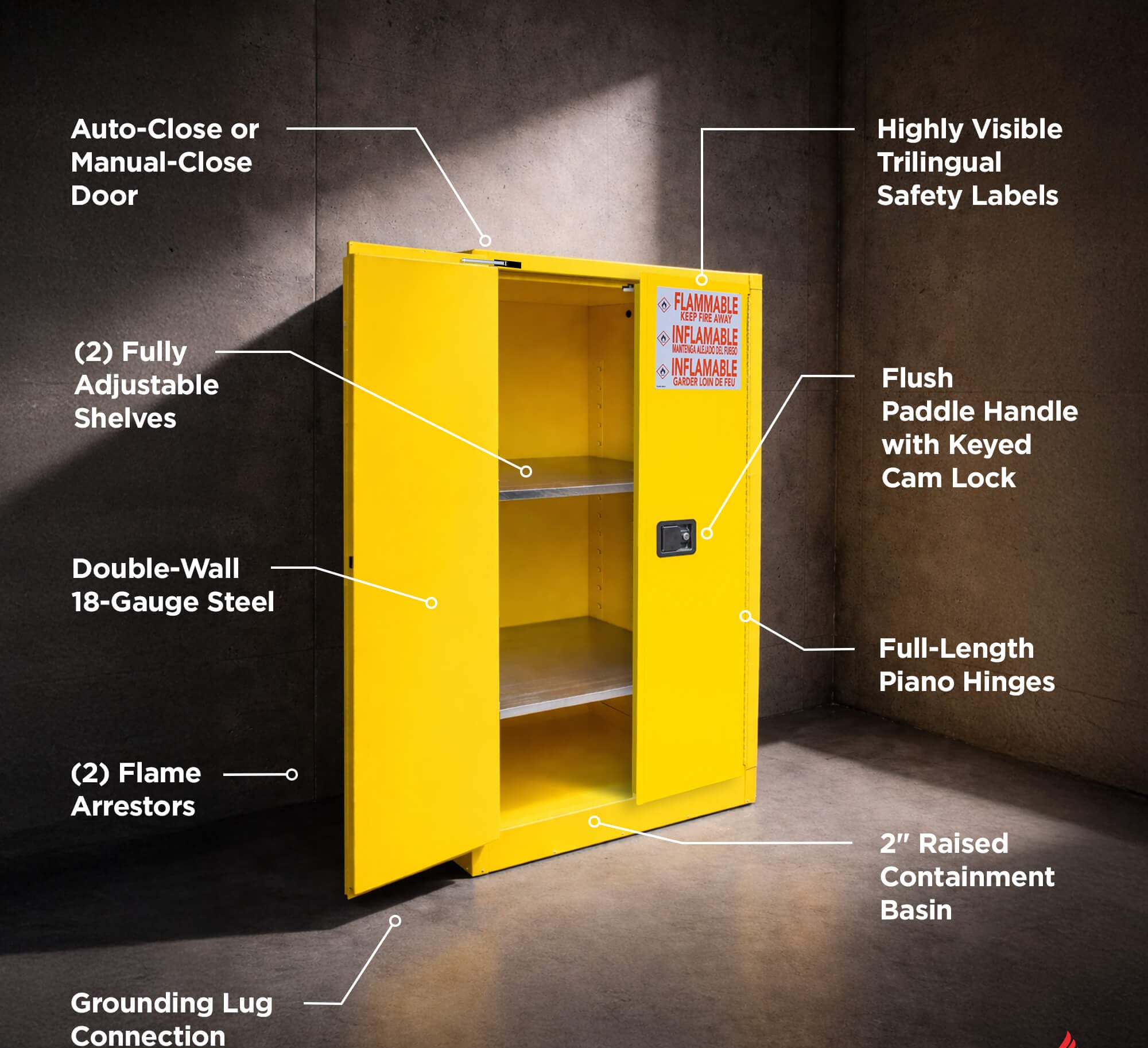 FireKing Flammable Safety Cabinet | UL, OSHA, NFPA & ANSI Compliant