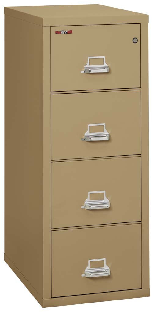 FireKing Vertical 1-Hour Fire Rated File Cabinet 4-Drawer