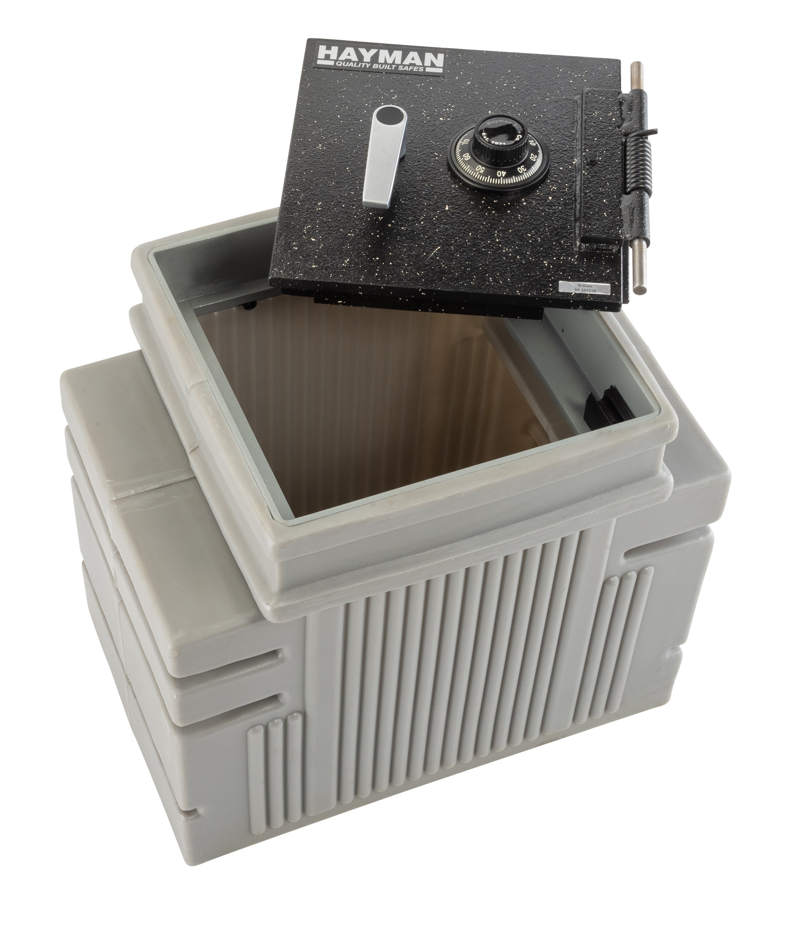 Hayman FS-4000B-C Polyethylene In-Floor Safe | B-Rate | 1/2" Solid Steel Door