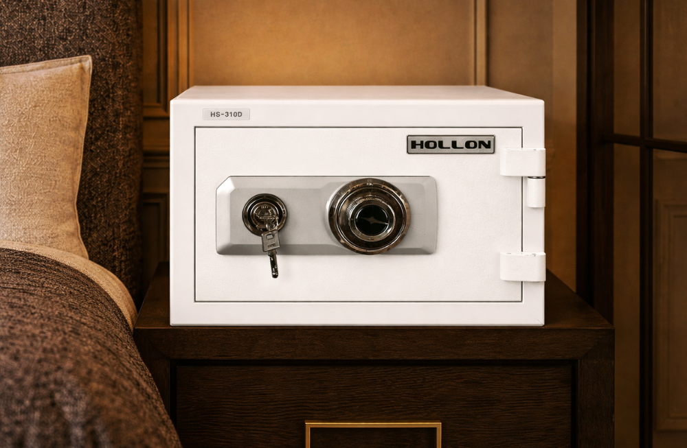 Hollon HS-310D 2 Hour Fireproof Home Safe with Dial Combination Lock | 0.53 Cubic Feet