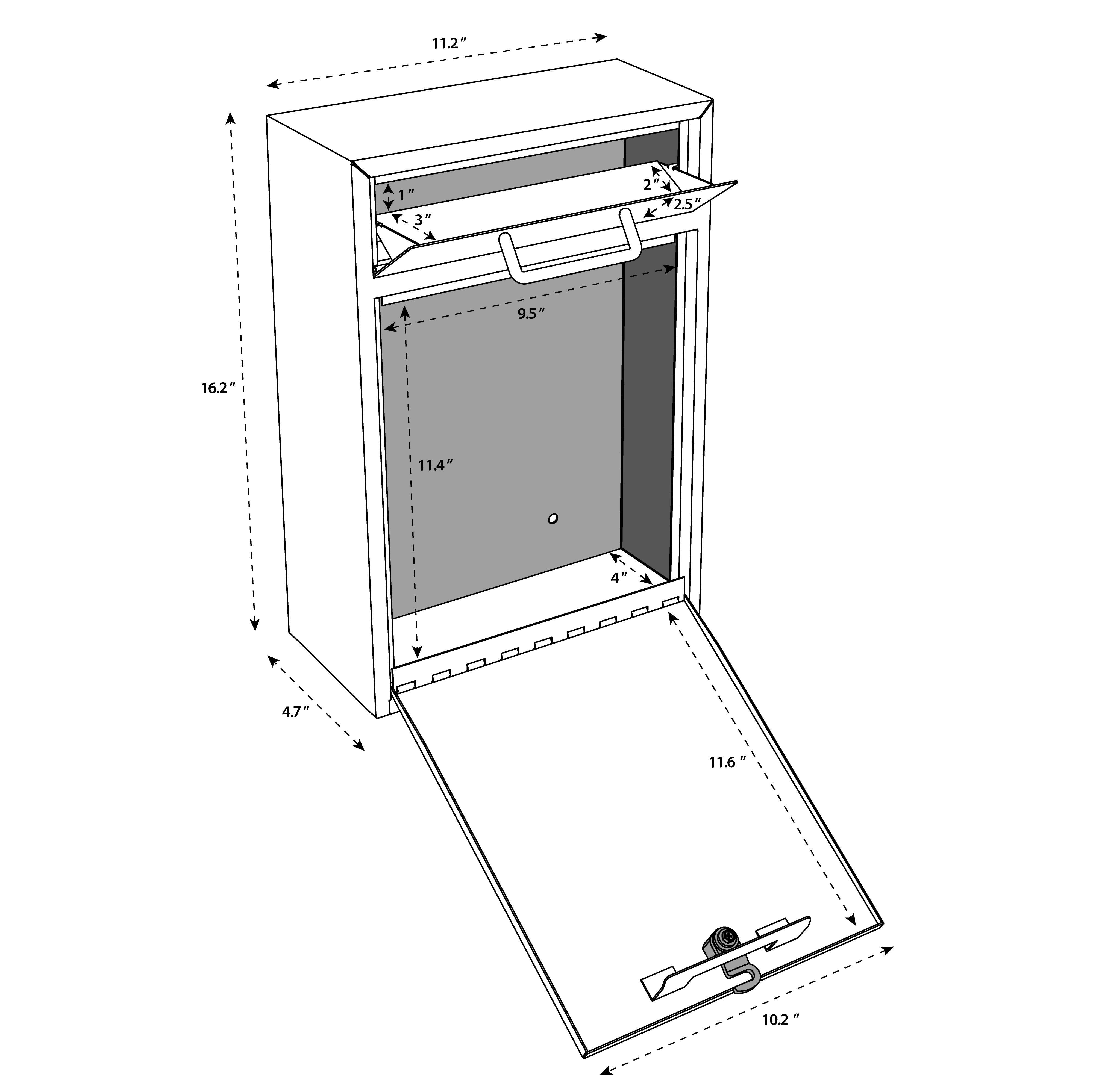 Mail Boss Locking Security Drop Box