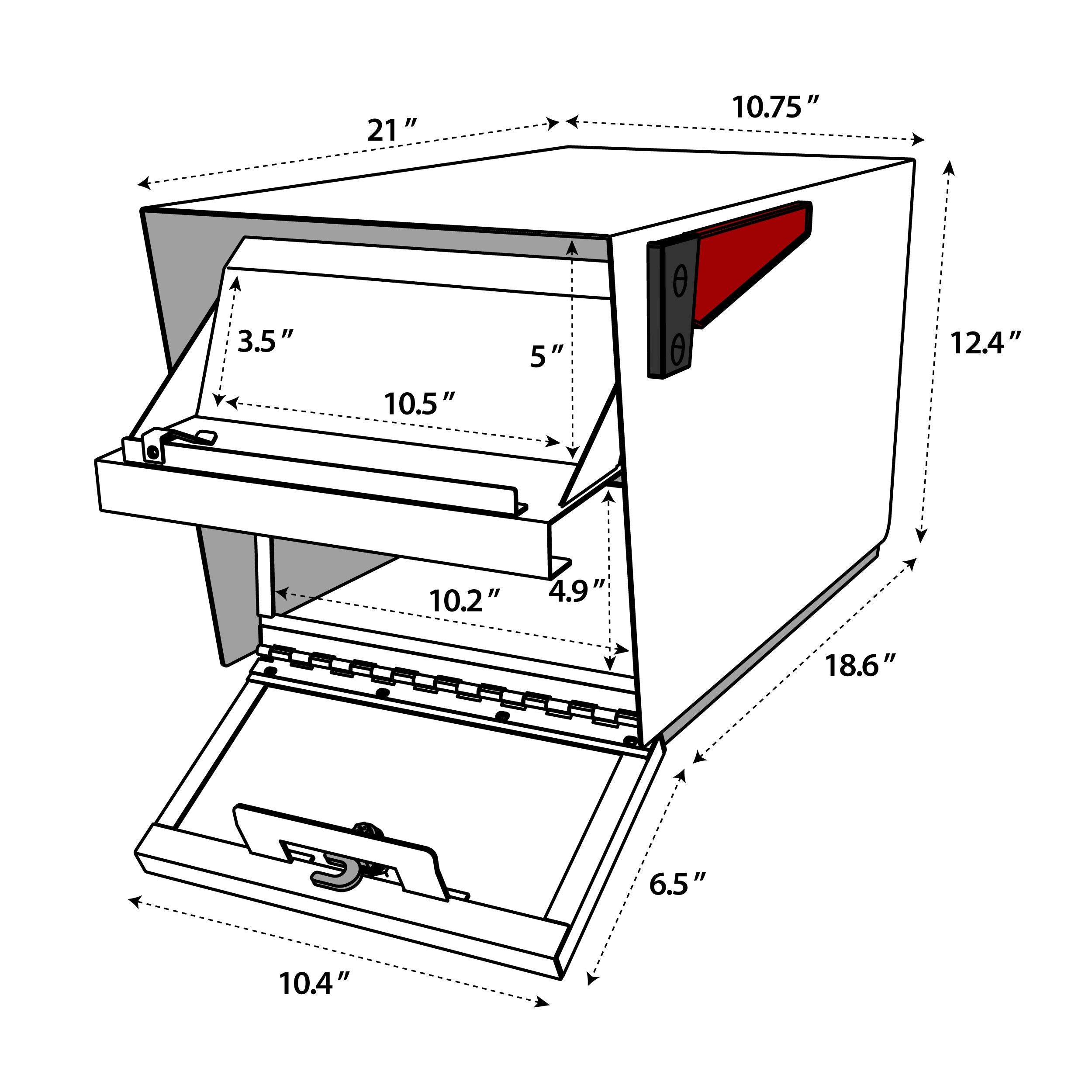 Mail Boss Mail Manager PRO - Security Locking Mailbox