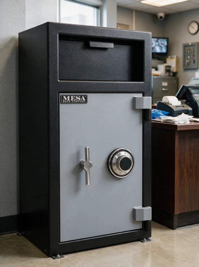 Mesa MFL2714CILK Depository Safe B-Rated Front Loading with Interior Locker Dial Lock