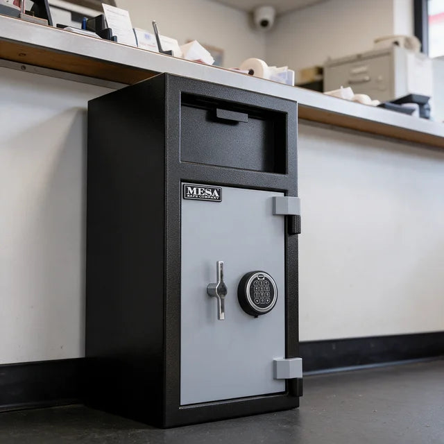 Mesa MFL2714EILK Depository Safe | B-Rated | Front Loading with Interior Locker | Electronic Lock