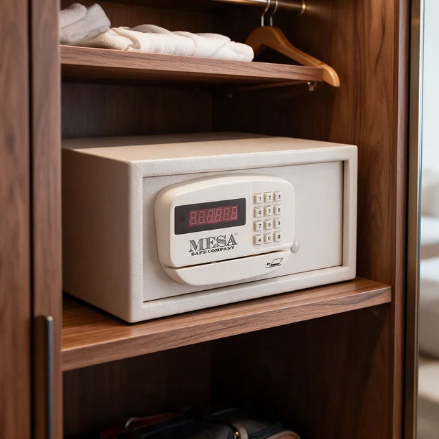 Mesa MH101E Hotel & Residential Safe | Electronic Lock | Card Swipe | 0.4 Cubic Feet