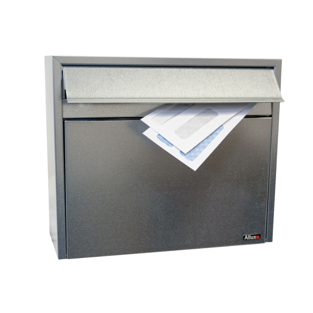 Qualarc ALX-LT150-BK Allux Locking Wall Mount Mailbox - Black