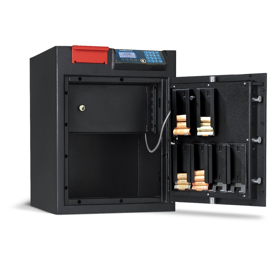 AMSEC RMM2620SW-R C-Store Cash Management Safe Right Swing with Safe Wizard II Door Open
