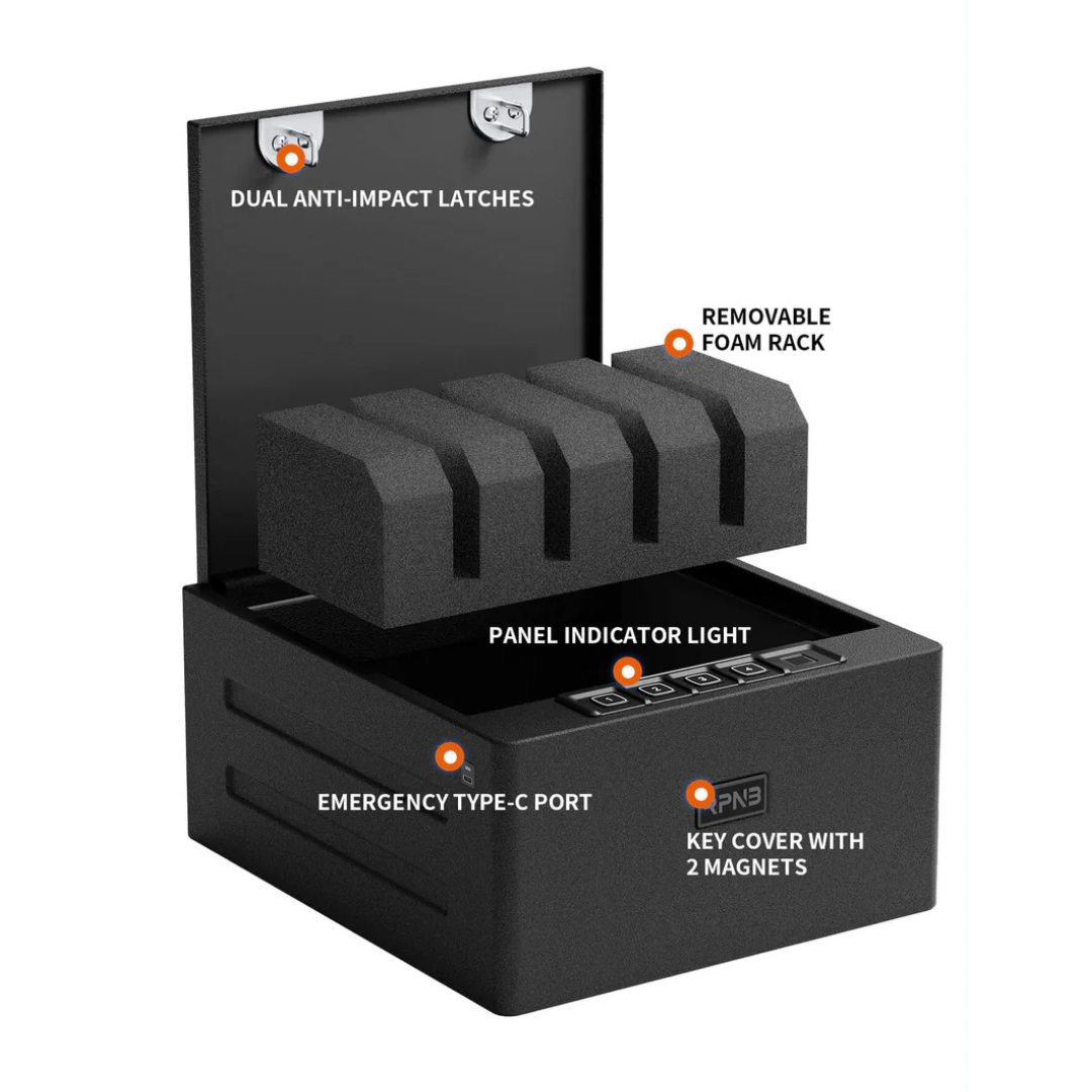 RPNB Biometric 4-Pistol High Capacity Gun Safe for Handguns RP2016