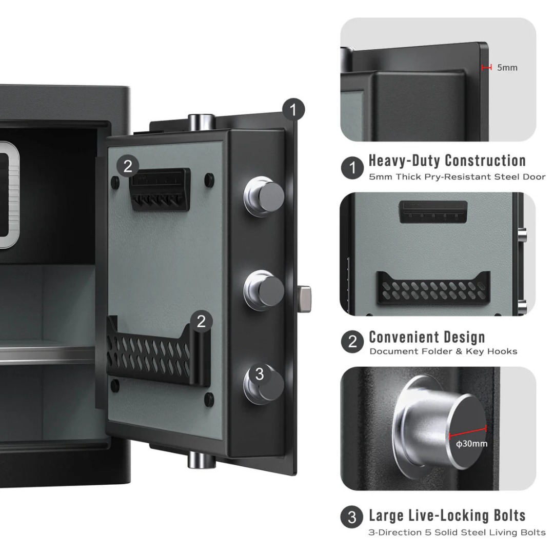 RPNB Fingerprint Luxury Closet Safe with LED Light - RPHS45