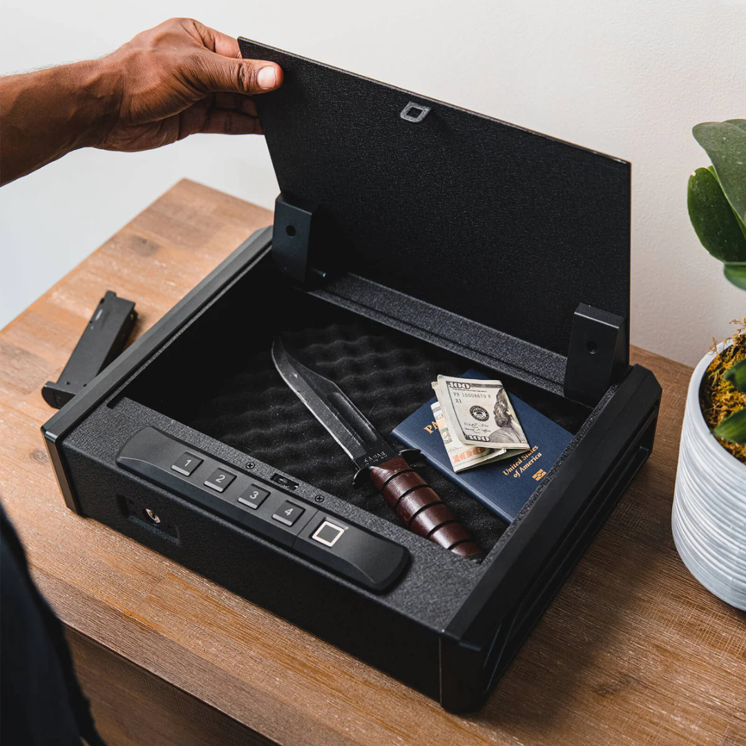 RPNB Pistol Safe with Biometric Fingerprint Lock for 2 Pistols, RP19001F