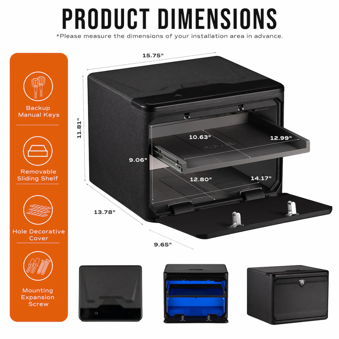 RPNB RP2009 High Capacity Dual-Layer Fingerprint Handgun Safe