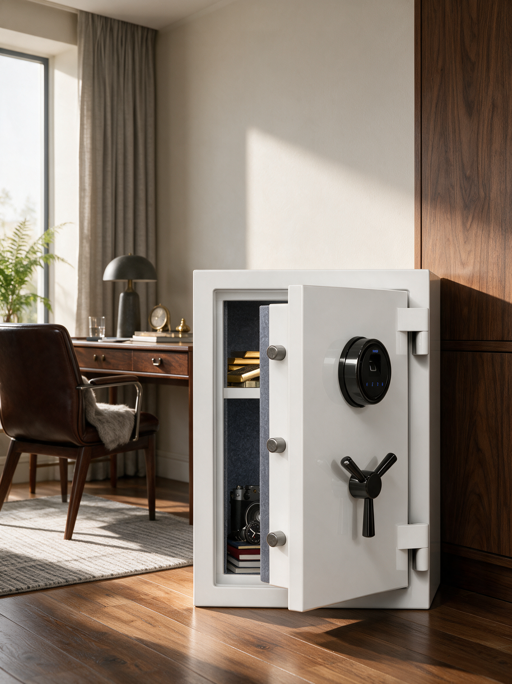 RPNB RPFS50W High Capacity White Digital Fireproof Safe with Adjustable Shelf | 1.29 Cubic Feet