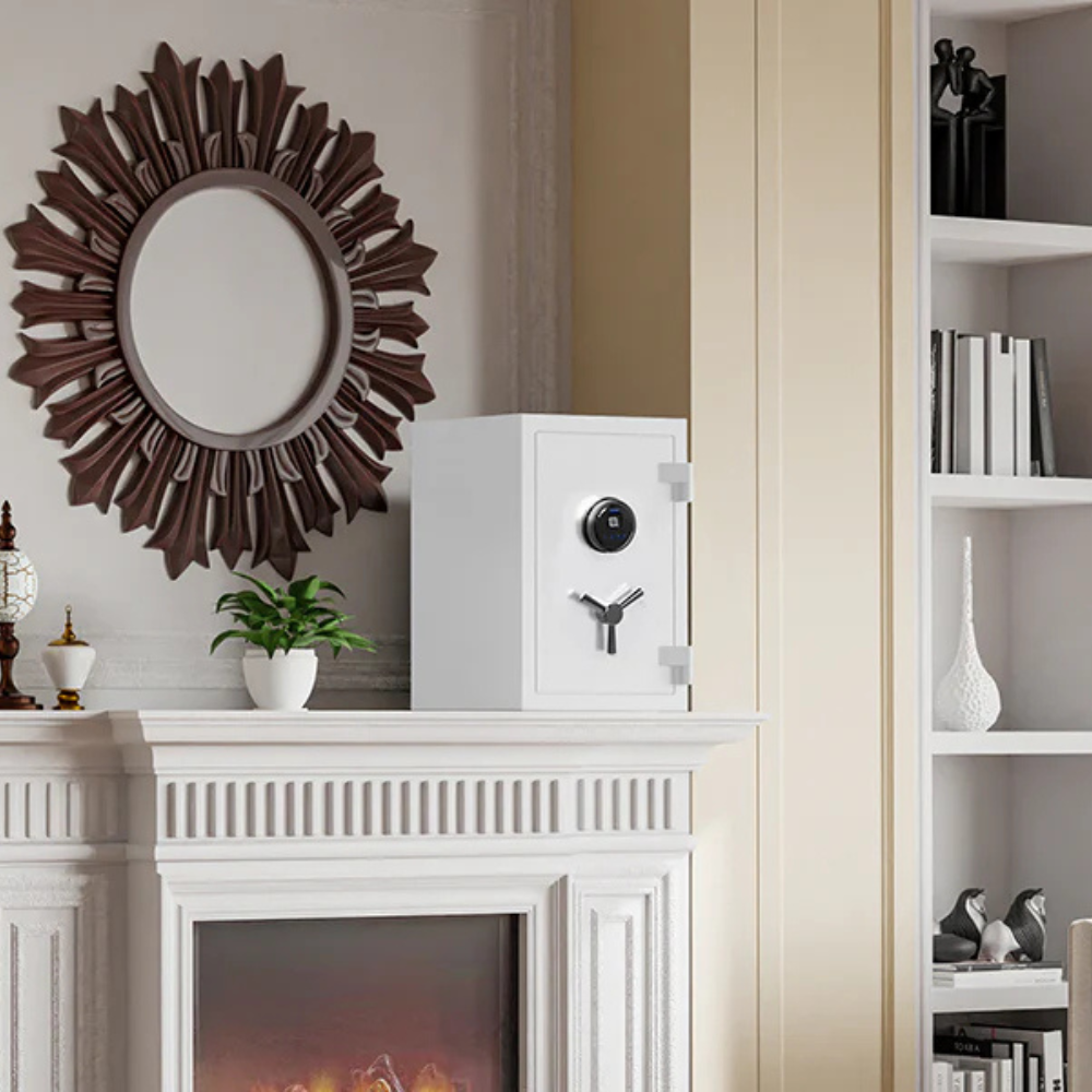 RPNB RPFS50W High Capacity White Digital Fireproof Safe with Adjustable Shelf | 1.29 Cubic Feet