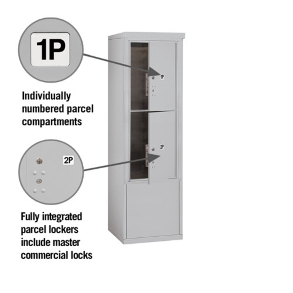 Salsbury 10 Door High Free-Standing 4C Horizontal Parcel Locker | 2 Parcel Lockers with Private Access
