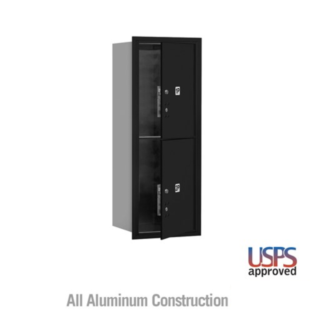 Salsbury 10 Door High Recessed Mounted 4C Horizontal Parcel Locker | 2 Parcel Lockers with USPS Access - Front Loading