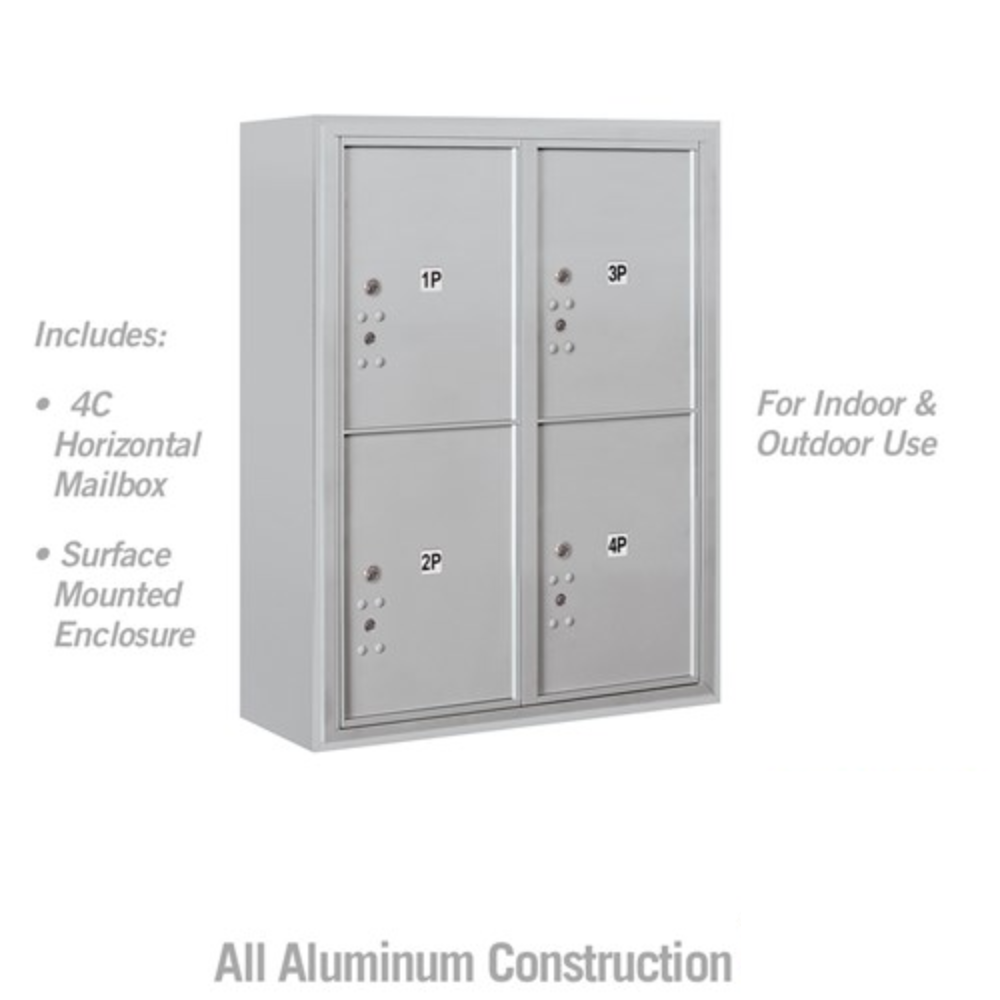 Salsbury 10 Door High Surface Mounted 4C Horizontal Parcel Locker | 4 Parcel Lockers with Private Access
