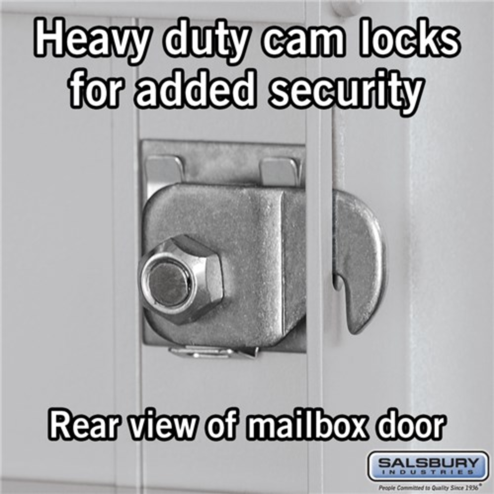 Salsbury 11 Door High Recessed Mounted 4C Horizontal Mailbox | 4 Doors and 1 Parcel Locker with USPS Access - Front Loading