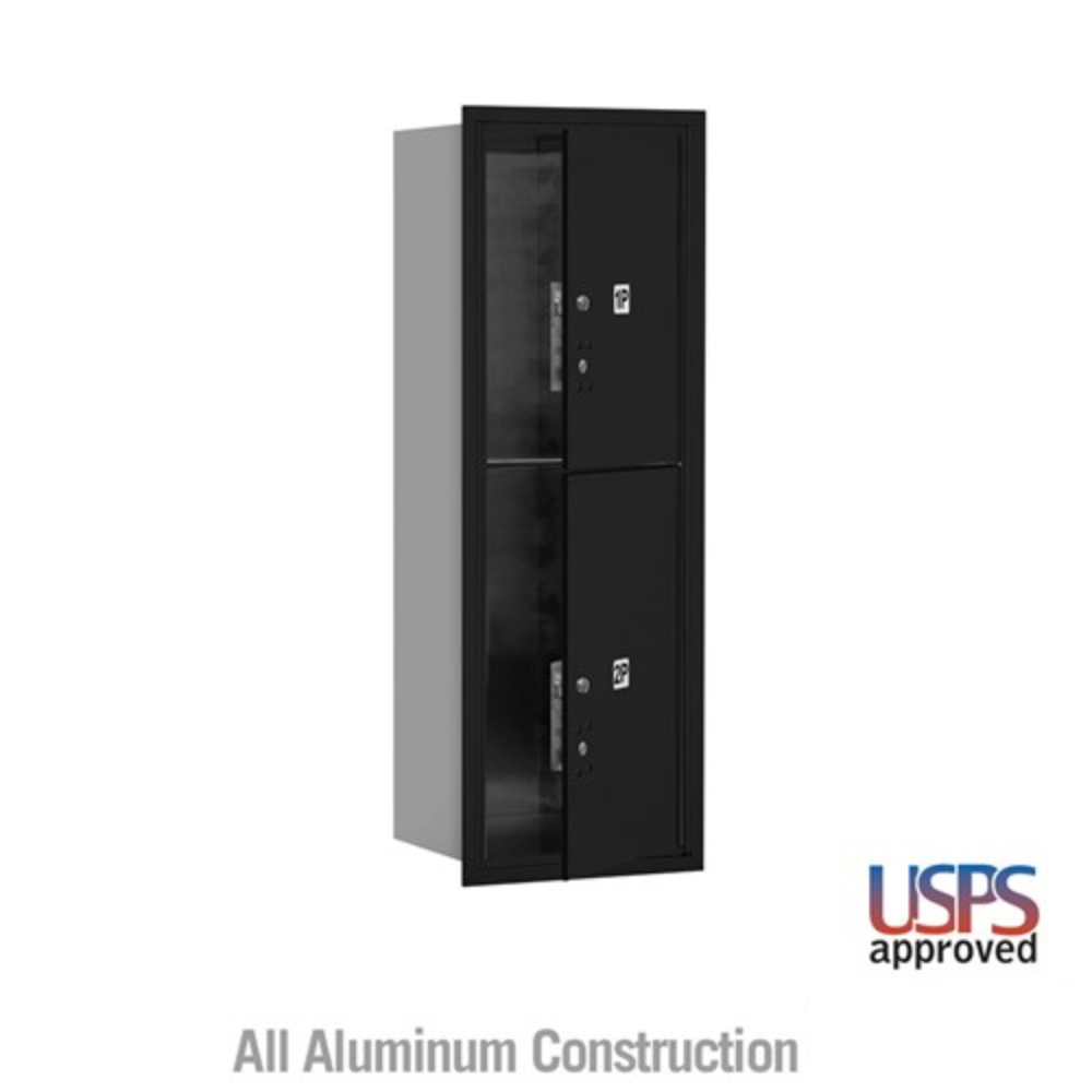 Salsbury 11 Door High Recessed Mounted 4C Horizontal Parcel Locker | 2 Parcel Lockers with USPS Access - Front Loading