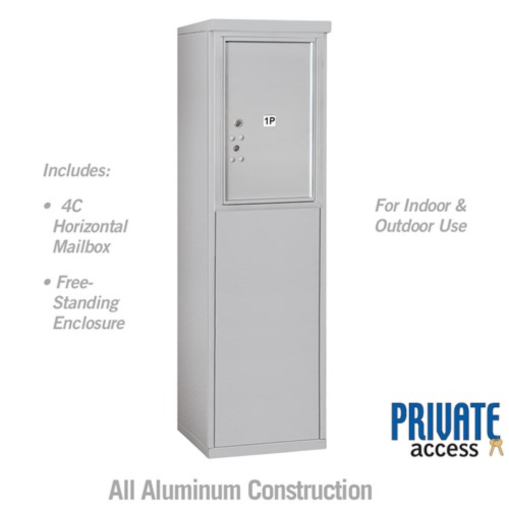 Salsbury 6 Door High Free-Standing 4C Horizontal Parcel Locker | 1 Parcel Locker with Private Access