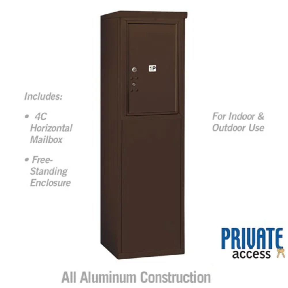 Salsbury 6 Door High Free-Standing 4C Horizontal Parcel Locker | 1 Parcel Locker with Private Access