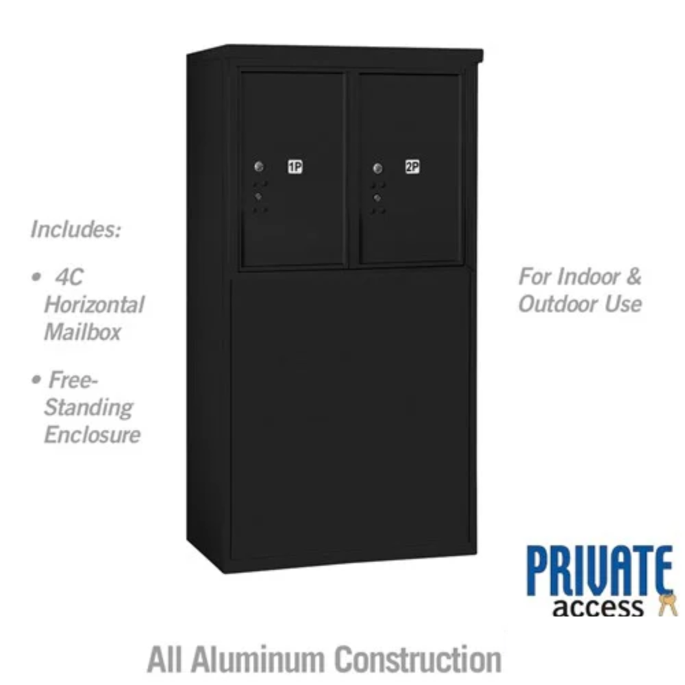 Salsbury 6 Door High Free-Standing 4C Horizontal Parcel Locker | 2 Parcel Lockers with Private Access
