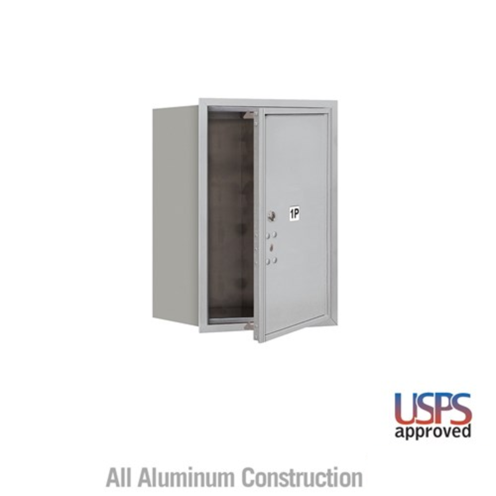 Salsbury 6 Door High Recessed Mounted 4C Horizontal Parcel Locker | 1 Parcel Locker with USPS Access - Front Loading