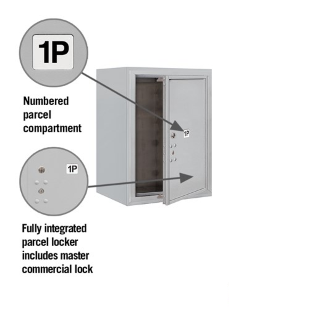 Salsbury 6 Door High Surface Mounted 4C Horizontal Parcel Locker | 1 Parcel Locker with Private Access