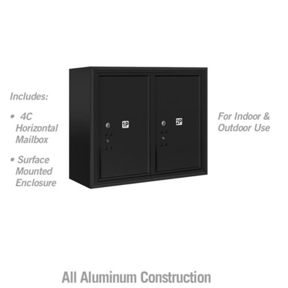 Salsbury 6 Door High Surface Mounted 4C Horizontal Parcel Locker | 2 Parcel Lockers with Private Access